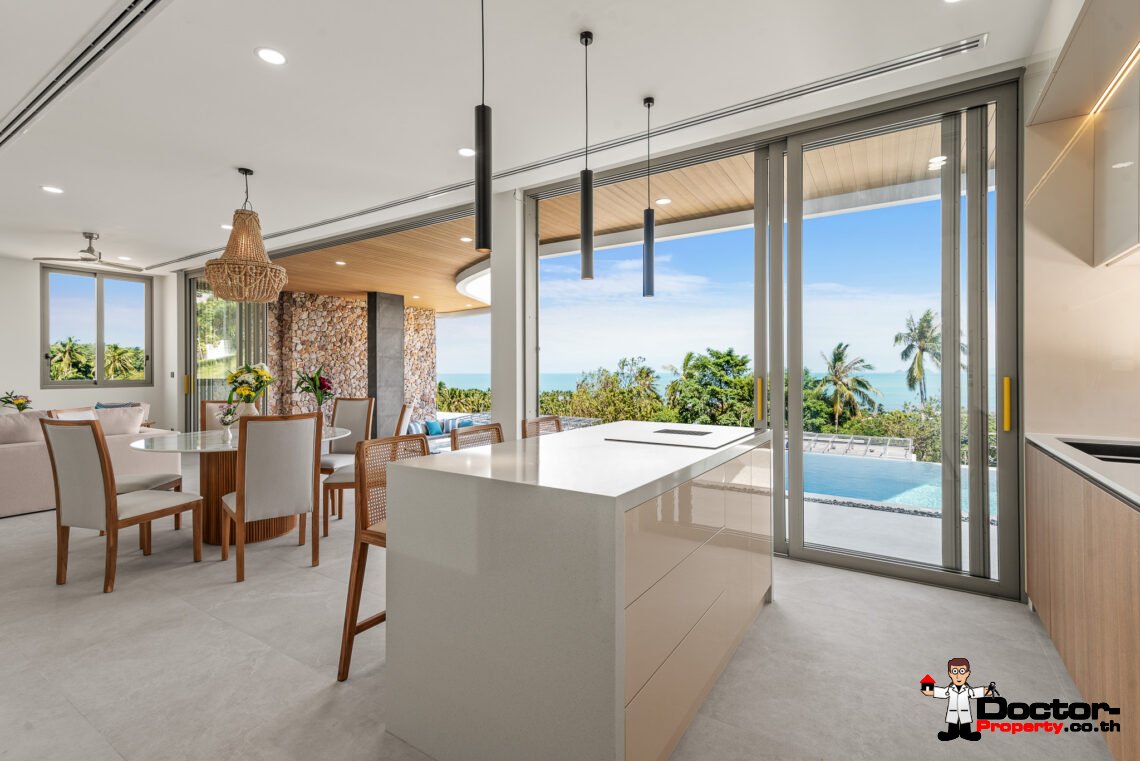 Luxury 4 Bedroom Pool Villa with Sea View in Bang Por, Koh Samui – For Sale